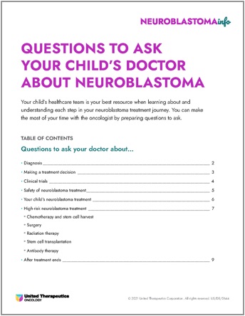 Frequently asked questions to discuss with your child’s neuroblastoma doctor